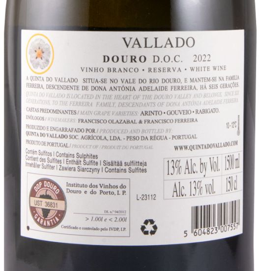 2022 Vallado Reserva branco 1,5L