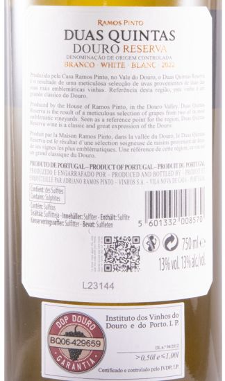 2022 Duas Quintas Reserva white