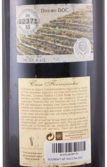 2003 Casa Ferreirinha Quinta da Leda tinto