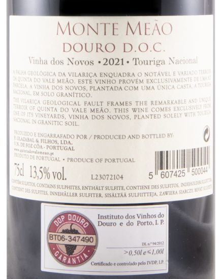 2021 Monte Meão Vinha dos Novos Touriga Nacional tinto