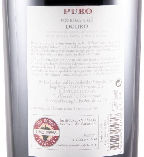 2020 Quinta da Touriga-Chã Puro tinto 1,5L