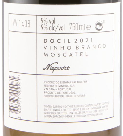 2021 Niepoort Projectos Moscatel Dócil branco (rótulo danificado)