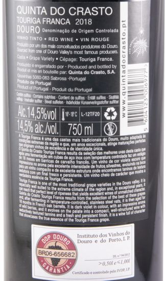 2018 Quinta do Crasto Touriga Franca tinto