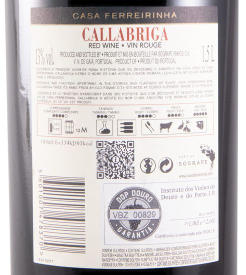 2021 Casa Ferreirinha Callabriga tinto 1,5L