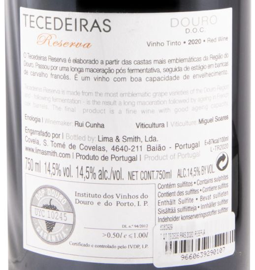 2020 Tecedeiras Reserva tinto