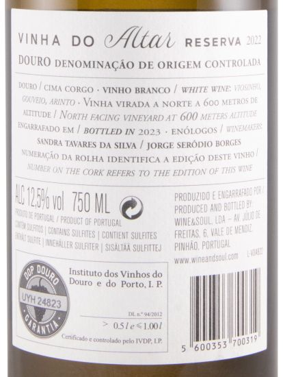 2022 Wine & Soul Vinha do Altar Reserva branco