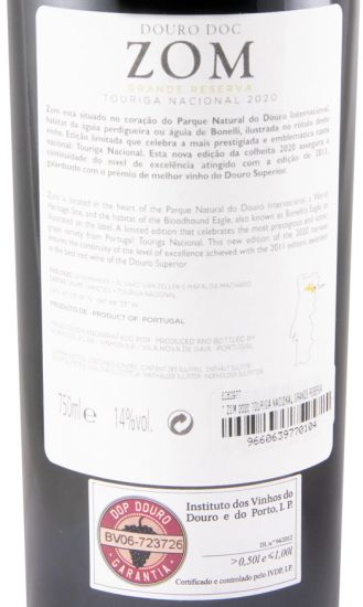 2020 Zom Touriga Nacional Grande Reserva red