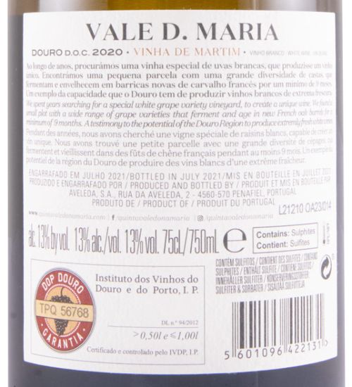 2020 Vale D. Maria Vinha de Martim branco
