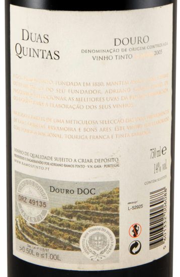 2005 Duas Quintas Reserva red