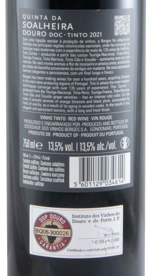 2021 Borges Quinta da Soalheira red (damaged label)