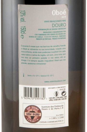 2019 Oboé Som de Barrica branco 1,5L
