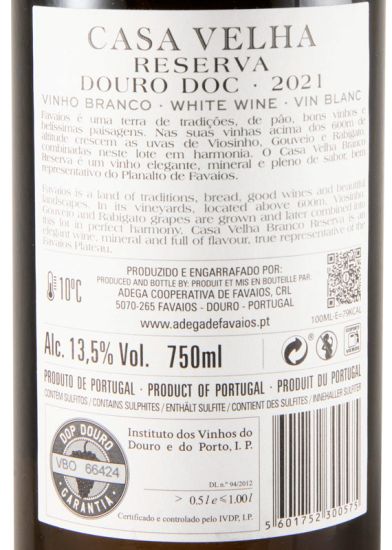 2021 Casa Velha Reserva white