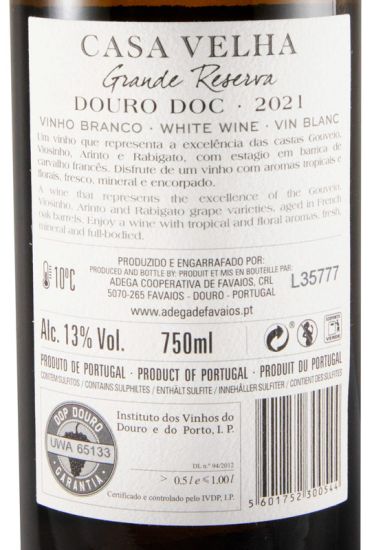 2021 Casa Velha Grande Reserva branco