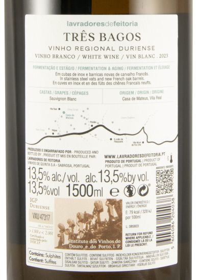 2023 Lavradores de Feitoria Três Bagos Sauvignon Blanc white 1.5L