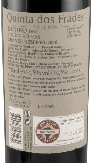 2016 Quinta dos Frades Vinhas Velhas Grande Reserva red
