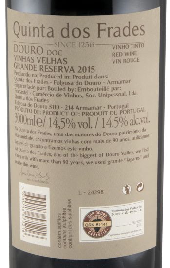 2015 Quinta dos Frades Grande Reserva Vinhas Velhas tinto 3L