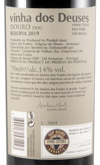 2019 Vinha dos Deuses Reserva tinto