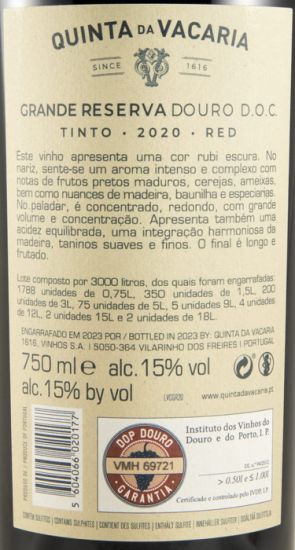 2020 Quinta da Vacaria Grande Reserva tinto