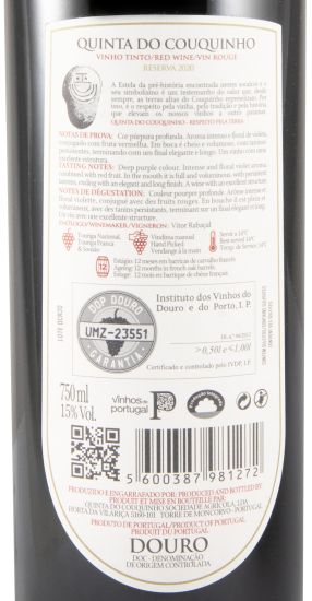 2020 Quinta do Couquinho Reserva red