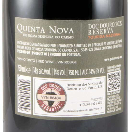2022 Quinta Nova Touriga Nacional Reserva tinto