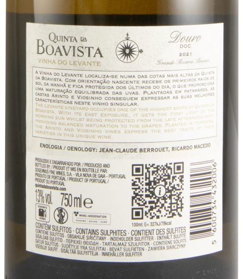 2021 Quinta da Boavista Vinha do Levante white