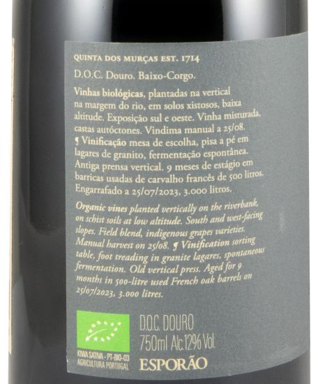 2022 Quinta dos Murças Margem organic red