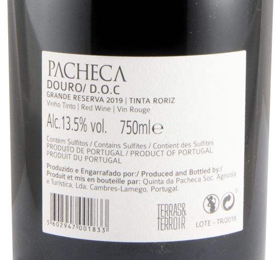 2019 Pacheca Tinta Roriz Grande Reserva red