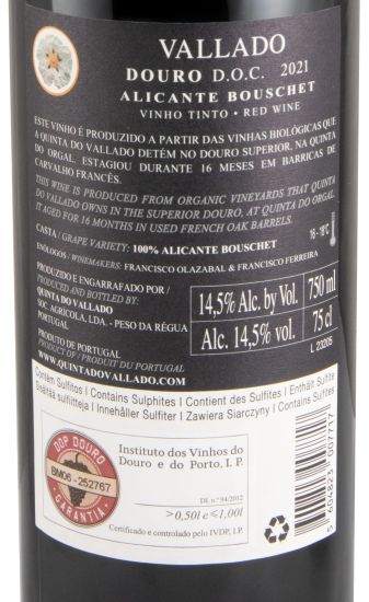 2021 Vallado Alicante Bouschet tinto