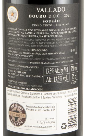 2021 Vallado Sousão tinto