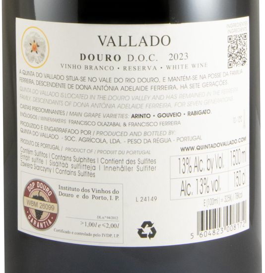 2023 Vallado Reserva white 1.5L