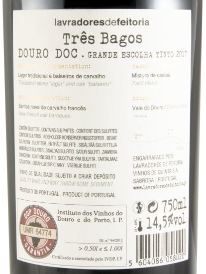 2017 Lavradores de Feitoria Três Bagos Grande Escolha tinto