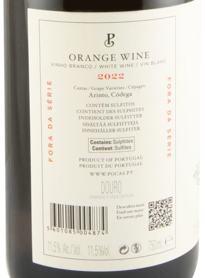 2022 Poças Orange Fora da Série white (damaged label)