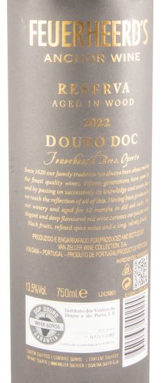 2022 Feuerheerd's Anchor Wine Reserva tinto