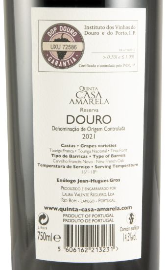 2021 Quinta Casa Amarela Reserva red