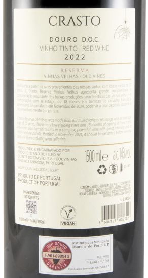 2022 Crasto Vinhas Velhas Reserva tinto 1,5L