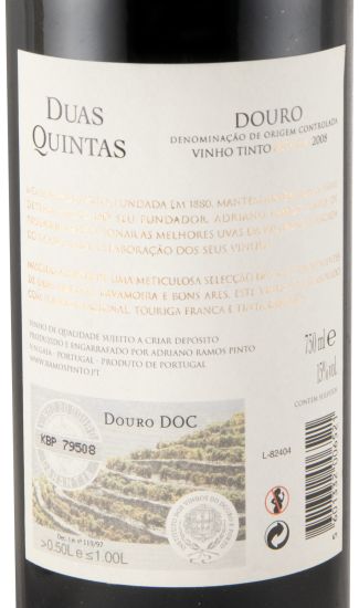 2008 Duas Quintas Reserva red