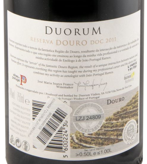 2011 Duorum Vinhas Velhas Reserva red