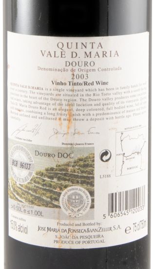 2003 Quinta Vale D. Maria red