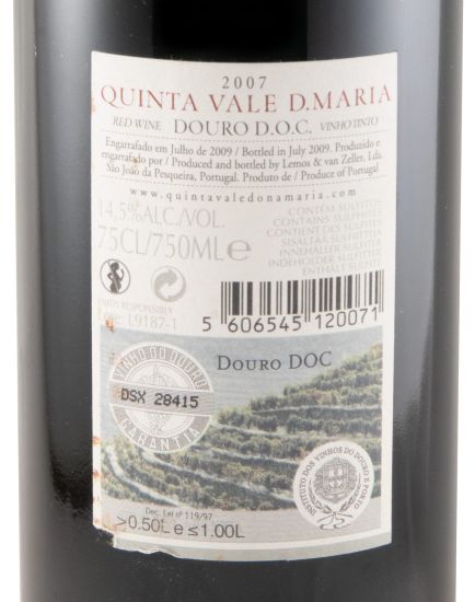 2007 Quinta Vale D. Maria red