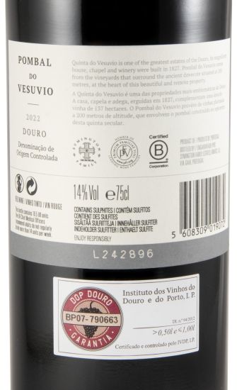 2022 Pombal do Vesuvio tinto (rótulo danificado)