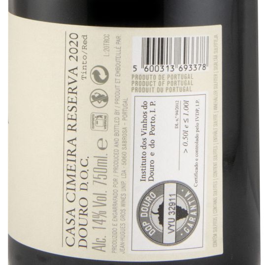 2020 Casa Cimeira Reserva tinto