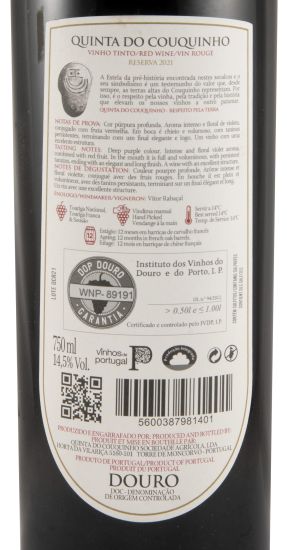 2021 Quinta do Couquinho Reserva red