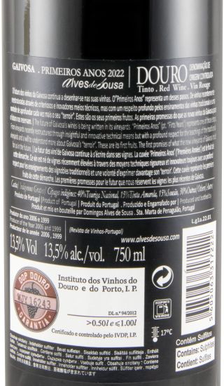 2022 Gaivosa Primeiros Anos tinto
