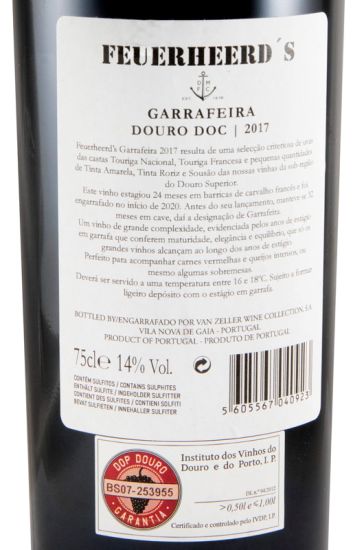 2017 Feuerheerd's Anchor Wine Garrafeira tinto