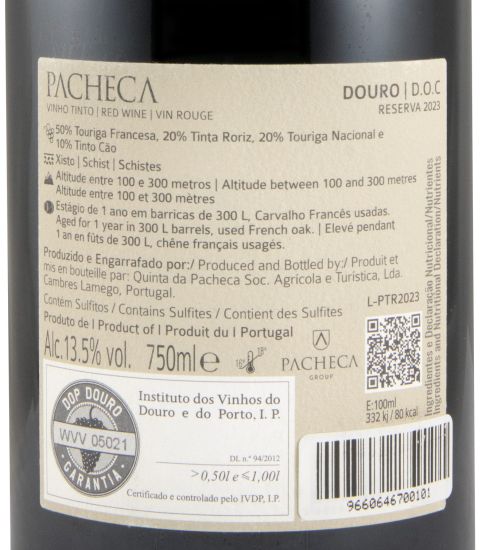 2023 Pacheca Reserva red