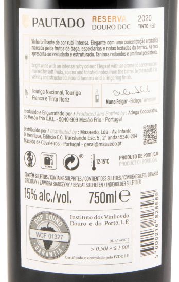 2020 Pautado Reserva tinto