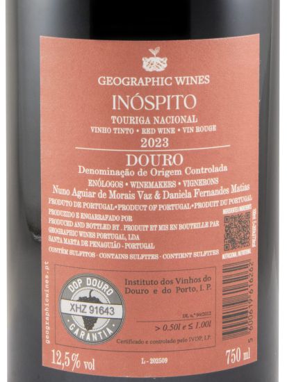 2023 Inóspito Canais Touriga Nacional tinto
