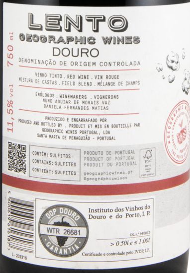 2023 Lento Vinhas Velhas tinto