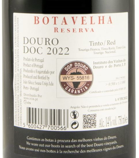 2022 Bota Velha Reserva tinto