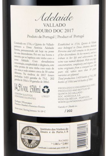 2017 Vallado Adelaide red 1.5L
